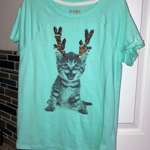 Kitten with antlers shirt